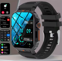 Military ERUN Smartwatch 55 mm Black Case Black Silicone Watch for Men - $25.11