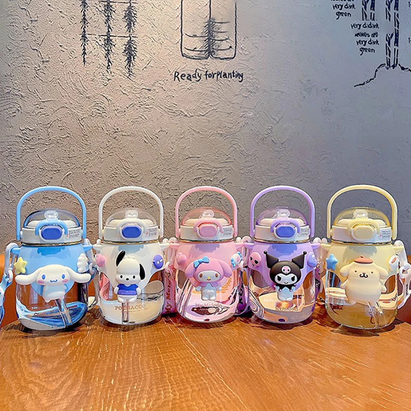 Kawaii Sanrio Anime Water Cup Cute Pochacco Kuromi My Melody Cinnamoroll - £15.71 GBP
