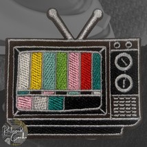 Retro Box TV Multicolto Iron On Patch Embroidered Craft Applique - $8.25 CAD