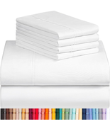 6 PC Queen Sheet Set, Breathable Luxury Bed Sheets, Deep Pockets 18&quot; Eco... - $49.00