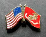 MARINE CORPS MARINES COMBO FLAG LAPEL PIN BADGE 1.25 INCHES USMC US - $5.74