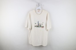 Vintage 90s Streetwear Womens Large Thrashed Canada Bees Flower Ribbed T... - $24.70