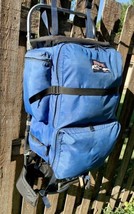 Vintage Jansport External Frame Blue Backpack Hip Belt No Damage Made In USA - £79.13 GBP