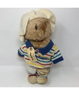 VTG Paddington Bear 15&quot; Darkest Peru EdenToys Plush Striped Polo Shirt H... - £27.58 GBP