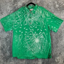 Vintage Honolulu Hi Presents Nake&#39;u Awai Shirt Mens XXXL 60s Green USA Loud - £178.86 GBP