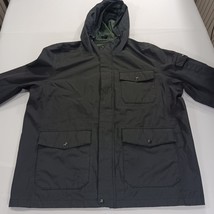 GH Bass & Co Men's Black Cotton Blend Full Zip Pockets Hoodie Jacket Size 2XL  image 13