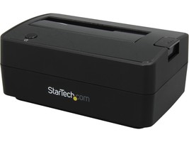 StarTech.com SATDOCKU3S Plastic 2.5&quot; &amp; 3.5&quot; Black SATA Hard Drive Docking Statio - £91.11 GBP