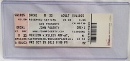 JOHN FOGERTY (CCR)  - ORIGINAL 2013 UNUSED WHOLE FULL CONCERT TICKET - $292.34 MXN