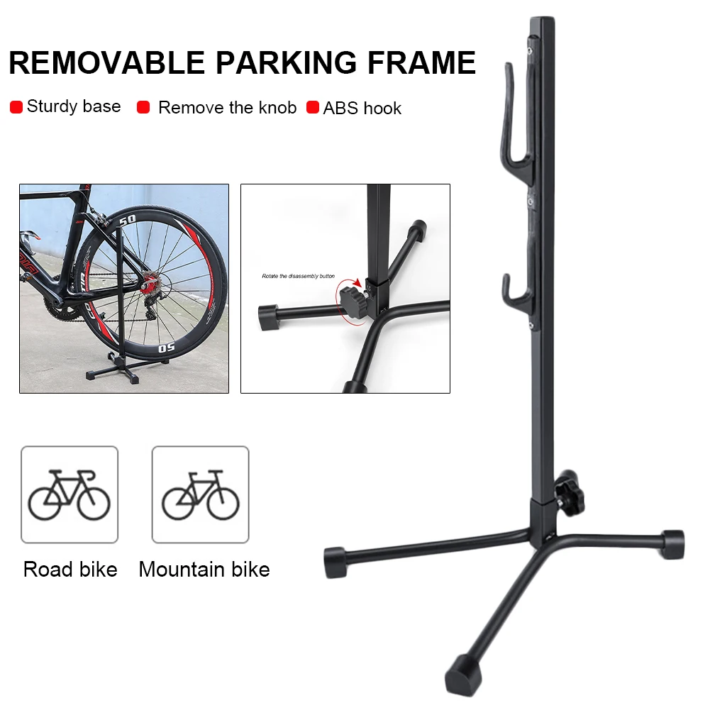 Aluminum Bicycle Stand Floor Metal Bike Repair Stand Parking Detachable Road B - £30.79 GBP