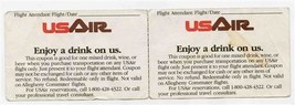 A Pair of USAIR Enjoy a Drink on Us Coupons  - $21.78