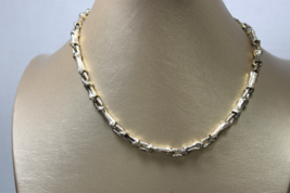 Tiffany &amp; Co &quot;Nature&quot; Bamboo Sterling Silver Link Chain Necklace, Vintage &amp;Pouch - £870.49 GBP
