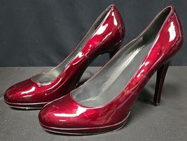 Stuart Weitzman Burgundy Red Wine Patent Leather Pumps Heel Shoes US Siz... - $68.95