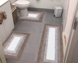 Bathroom Rugs Sets 3 Piece, Non-Slip Absorbent Bath Mats, Extra Soft Plu... - $64.99