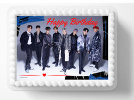 K Pop Bts Asian Boy Band 1/4 sheet Edible Cake Topper Party Edible Cake ... - $14.18+