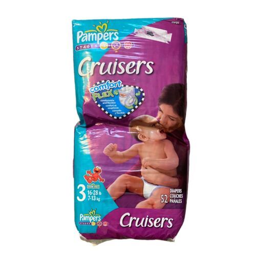Vtg 2009 Pampers Cruisers Diapers Sesame Street Size 3, 52-Pack New Sealed - $149.99