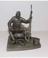 WONDERFUL 1977 FRANKLIN MINT PEWTER THE HARPOONER RON HINOTE SCULPTURE - $40.43 CAD