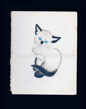 Seated Siamese Kitten with Blue Eyes by Clare Turlay Newberry 1930s Illustration - £5.59 GBP