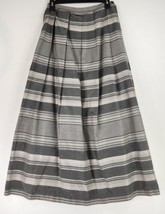 Talbots Skirt Womens 4 Gray Striped Pleated Y2K Classic Career A Line Midi - £27.23 GBP