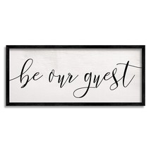 Stupell Industries Be Our Guest Script White Wood Look Typography, Design by Dap - £56.74 GBP