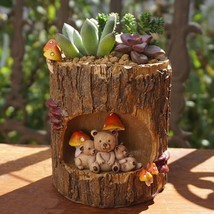 Succulent Pots with Drainage 4&quot; Planter Pot Cute Flower Planters Outdoor Indoor  - £23.18 GBP