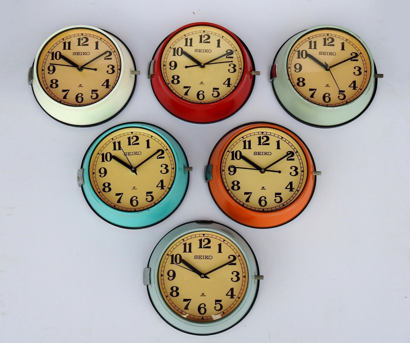 Set di 6 orologi Seiko marittimi vintage Orologio mondiale per navi da... - £551.03 GBP
