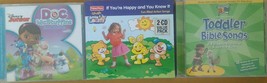 Pre-school Kindergarten MUSIC CD Lot Doc McStuffins Fisher-Price &amp; Bible Songs - $19.79