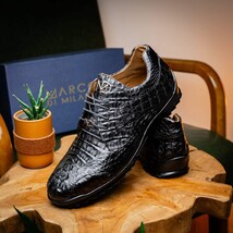 genuine caiman crocodile fashion sneaker Shoes Kratos Black image 12