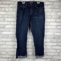 Levis Signature Womens Modern Capri Jeans Sz 8 W30 Cuffed Dark Wash - £15.09 GBP