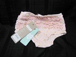 ADEN AND &amp; ANAIS PINK GOLD STAR STARBURST RUFFLE BUTT DIAPER COVER 6-9 NEW - £13.47 GBP