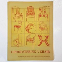 Upholstering a Chair Soft Cover Illustrated Book H Puskar Penn State Uni... - £3.89 GBP