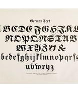 German Text Font Example 1899 Victorian Craft Supply Art Drawing Ephemer... - £15.43 GBP