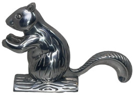 METAL CAST ALUMINUM SQUIRREL NUT CRACKER. TAIL SUPPORTS THE NUT IN THE M... - £15.09 GBP