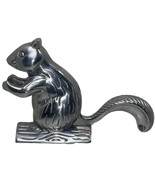 METAL CAST ALUMINUM SQUIRREL NUT CRACKER. TAIL SUPPORTS THE NUT IN THE M... - $18.94