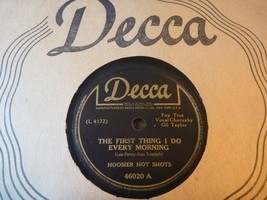 Hoosier Hot Shots 10&quot; 78 rpm - First Thing I Do / When Johnny Brings Lelahani - £10.99 GBP