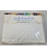 Vintage Celebration Luxury 200 Percale One Twin Flat Sheet NOS FACTORY S... - £15.86 GBP