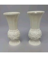 LENOX 5&quot; Fluted Embossed VTG Bud/Posie Vases Ivory w/24 kt Gold Trim (Lo... - $16.62