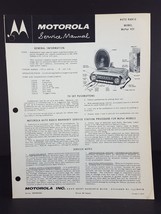 Motorola 1963 Oldsmobile Auto Radio Service Manual Model OEA63 - $6.93