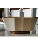 USA  23 K Gold Guaranteed Planter  With Gold Trim Vintage 7&quot;x3&quot; - $32.60 CAD