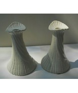 2 PORTMEIRION Candle stick holders Seascapes shells ocean 9 1/4&quot; white - £52.03 GBP