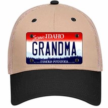 Grandma Idaho Novelty Khaki Mesh License Plate Hat - £23.24 GBP