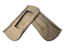 Oak Tan Genuine Leather 2X Sun Visor Cover For Chevrolet Corvette C5 199... - $81.00