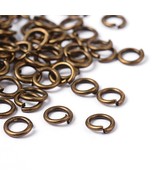 25 Bronze Jump Ring 6mm Unsoldered Open Spit Rings Single Loop BULK - $60.27 MXN
