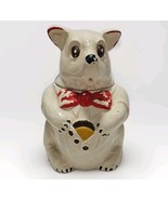 McCoy Pottery 1940&#39;s White Bowtie Bear Holding Cookie 10 1/4&quot; Cookie Jar... - €25,12 EUR