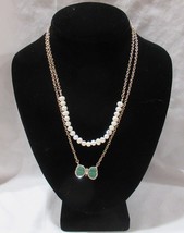PARK LANE Sparkle Box exclusive RAELYNN Necklace+ 3&quot; extension gold + pearls - £37.33 GBP