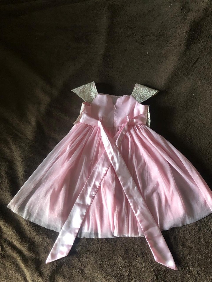 DORISSA  Pink Party Dress Size 3T Girl with Belt Item image 2