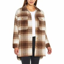 Banana Republic Womens Shirt Small Jacket Shacket Brown Bailor Plaid Ove... - $45.03