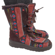 UGG I Heart Lacy Short Boots Size 6 Java Nordic Textile Boho 1006456 - £47.44 GBP
