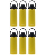 6-Pack (Lemon Yellow) - Aquatix 21 Ounce Pure Stainless Steel Double Wal... - £46.71 GBP