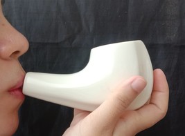 Ceramic Salt Inhaler Pipe with Pink Himalayan Salt, Refillable, Control ... - $35.99+