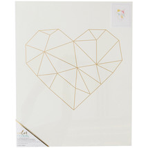 Color Reveal Collection Watercolor Panel 16 X 20 Geo Heart - $39.99